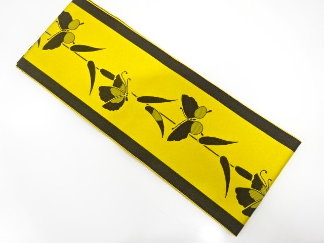 JAPANESE HANHABA OBI FOR YUKATA / UNUSED / WOVEN BUTTERFLY